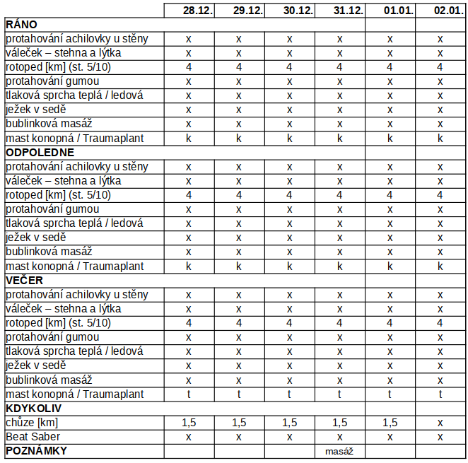 Pata - domácí rehabilitace od 27.12.
